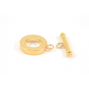 Toggle round 15mm gold plated